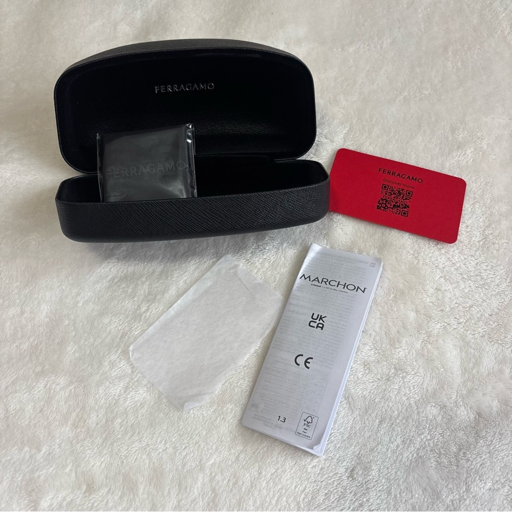 Salvatore Ferragamo Black Glasses Case